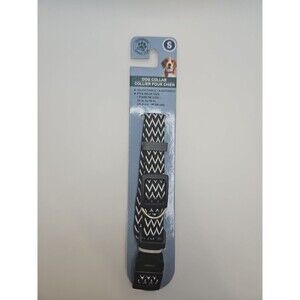 Dog Collar Size S Small Black White Adjustable Greenbrier Kennel Club  10-16 In